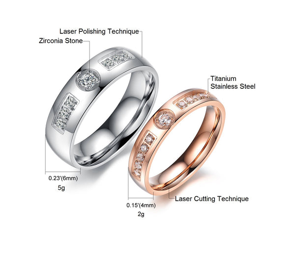 His & Hers Matching Set Traditional Style Couple Rings Wedding Band Set-Couple Rings-SunnyHouse Jewelry